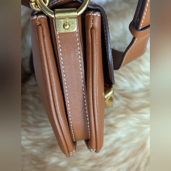 Tory burch Jessie Chain-Embellished Leather Satchel Rare!! - Picture 3 of 12